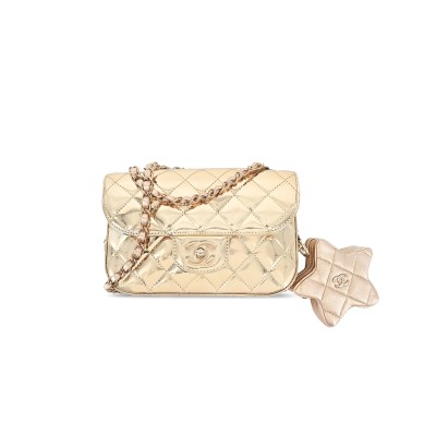 CHANEL MINI FLAP BAG & STAR COIN PURSE AS4646 (19*12.5*5cm)